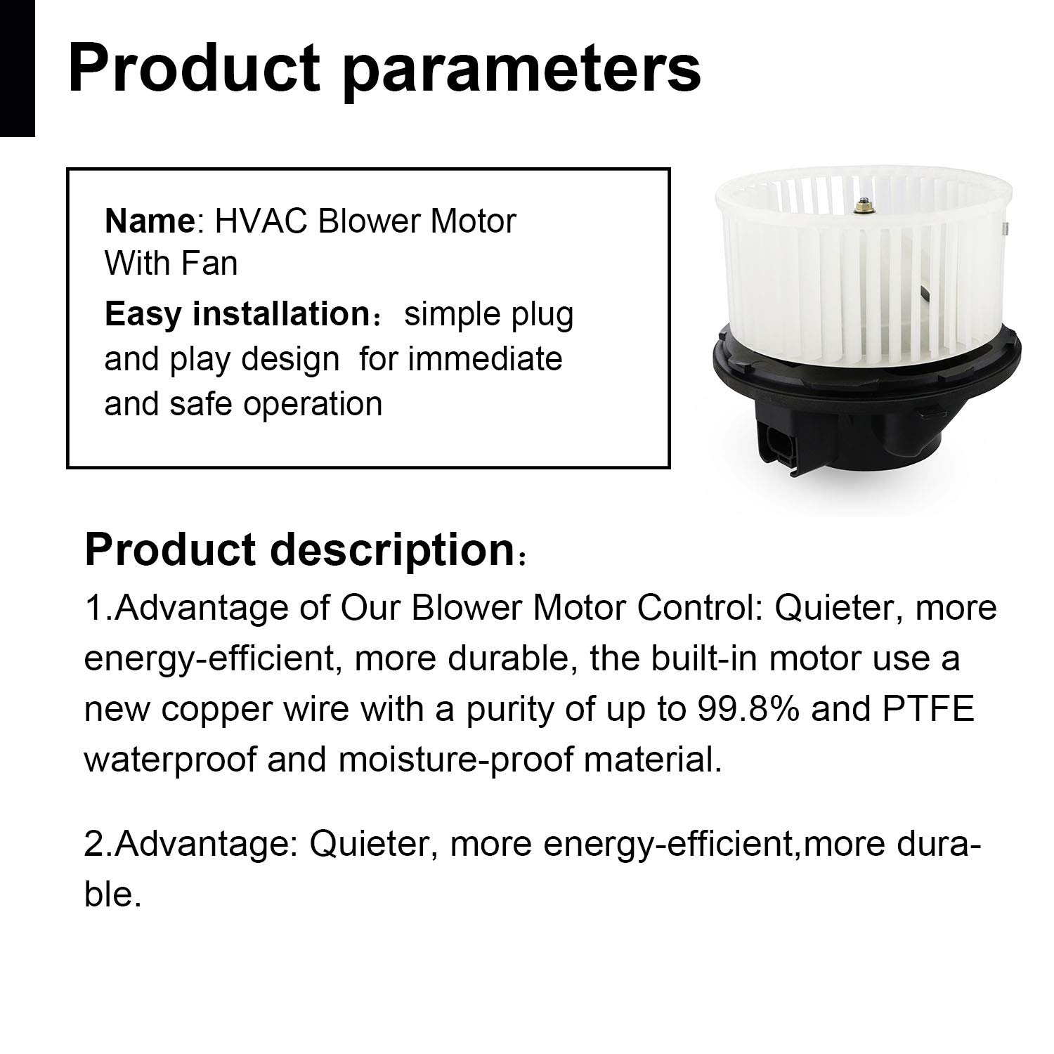 キャデラック純正ブロワーモーター Amazon | ヒーターブロワーモーター ファンケージブロワーHVACブロワー